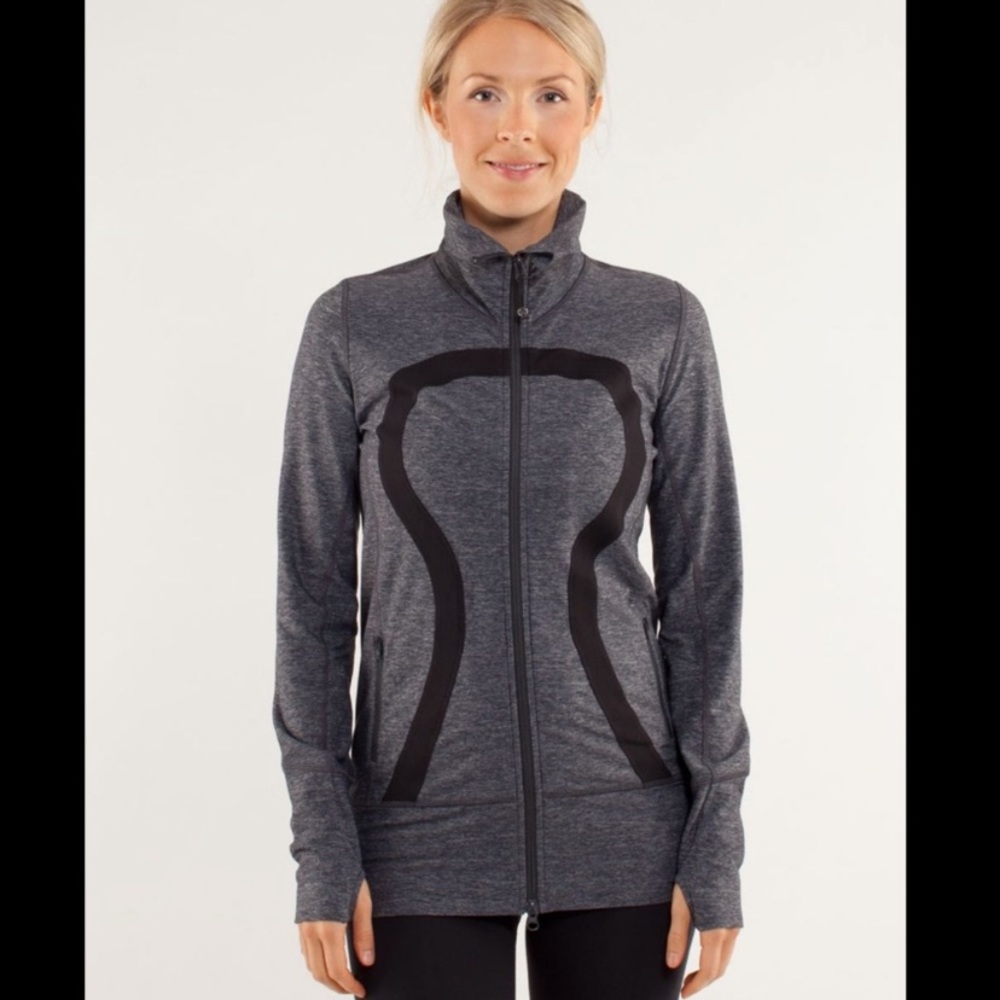Lululemon In Stride Jacket - Heathered Coal / Black size 8